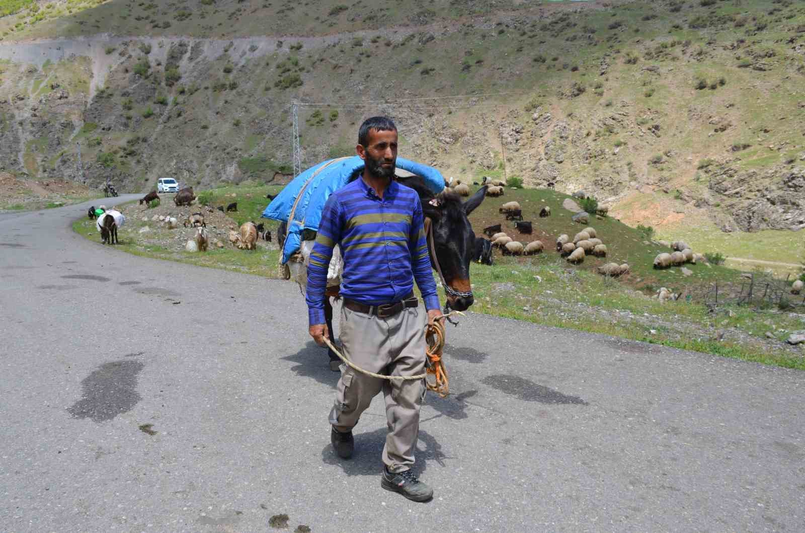 ŞIRNAK’IN BEYTÜŞŞEBAP İLÇESİNE GÖÇER AKINI BAŞLADI. YAYLALAR KARDAN ERİDİ GÖÇERLER