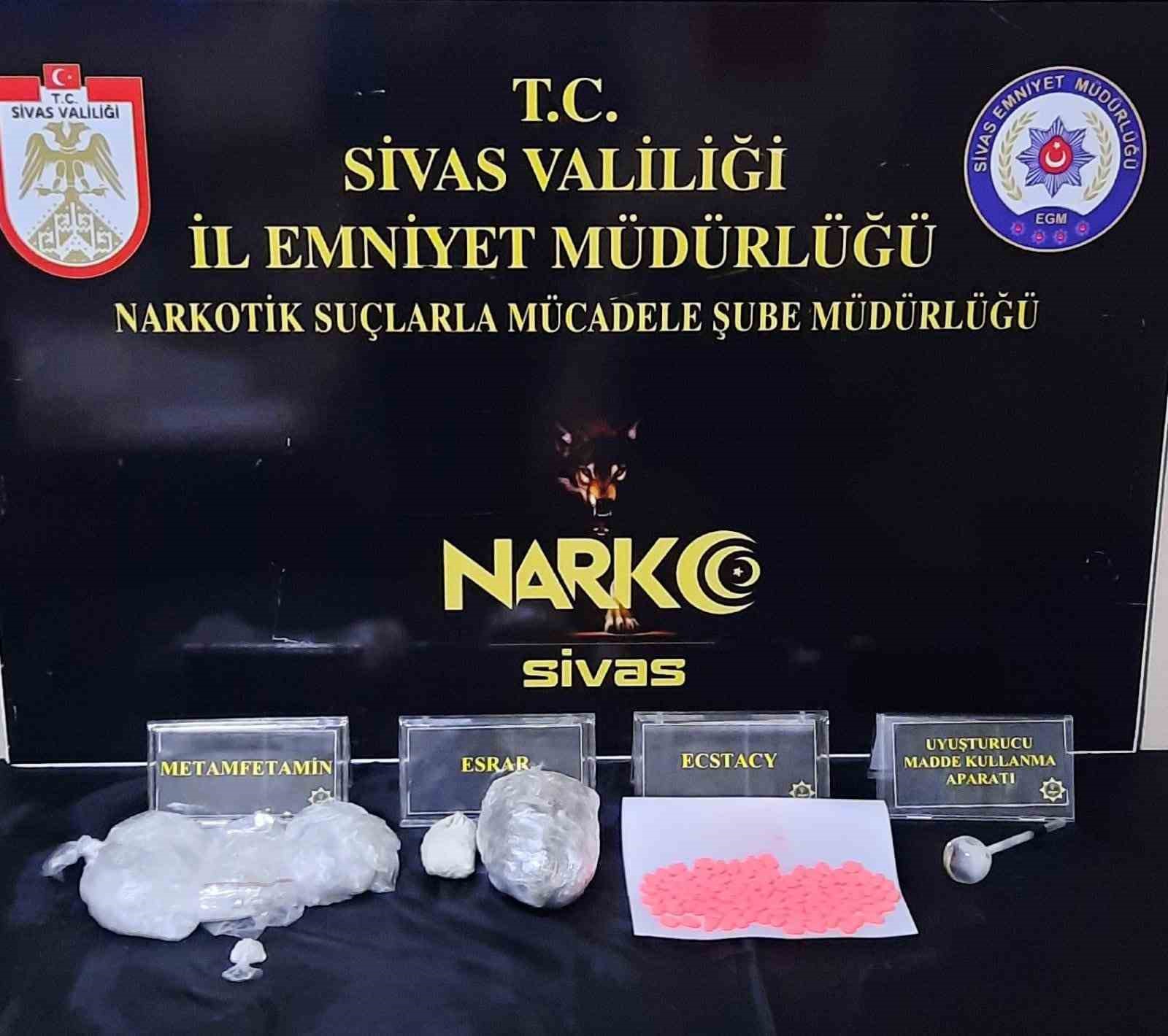 SİVAS’TA DÜZENLEN UYUŞTURUCU OPERASYONUNDA YAKALANAN 1 KİŞİ TUTUKLANARAK CEZAEVİNE GÖNDERİLDİ
