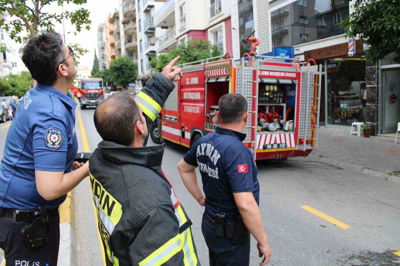 AYDIN’IN EFELER İLÇESİNDEKİ BİR OTEL ODASINDAKİ ŞOFBEN YANGINI İHBARI ÜZERİNE