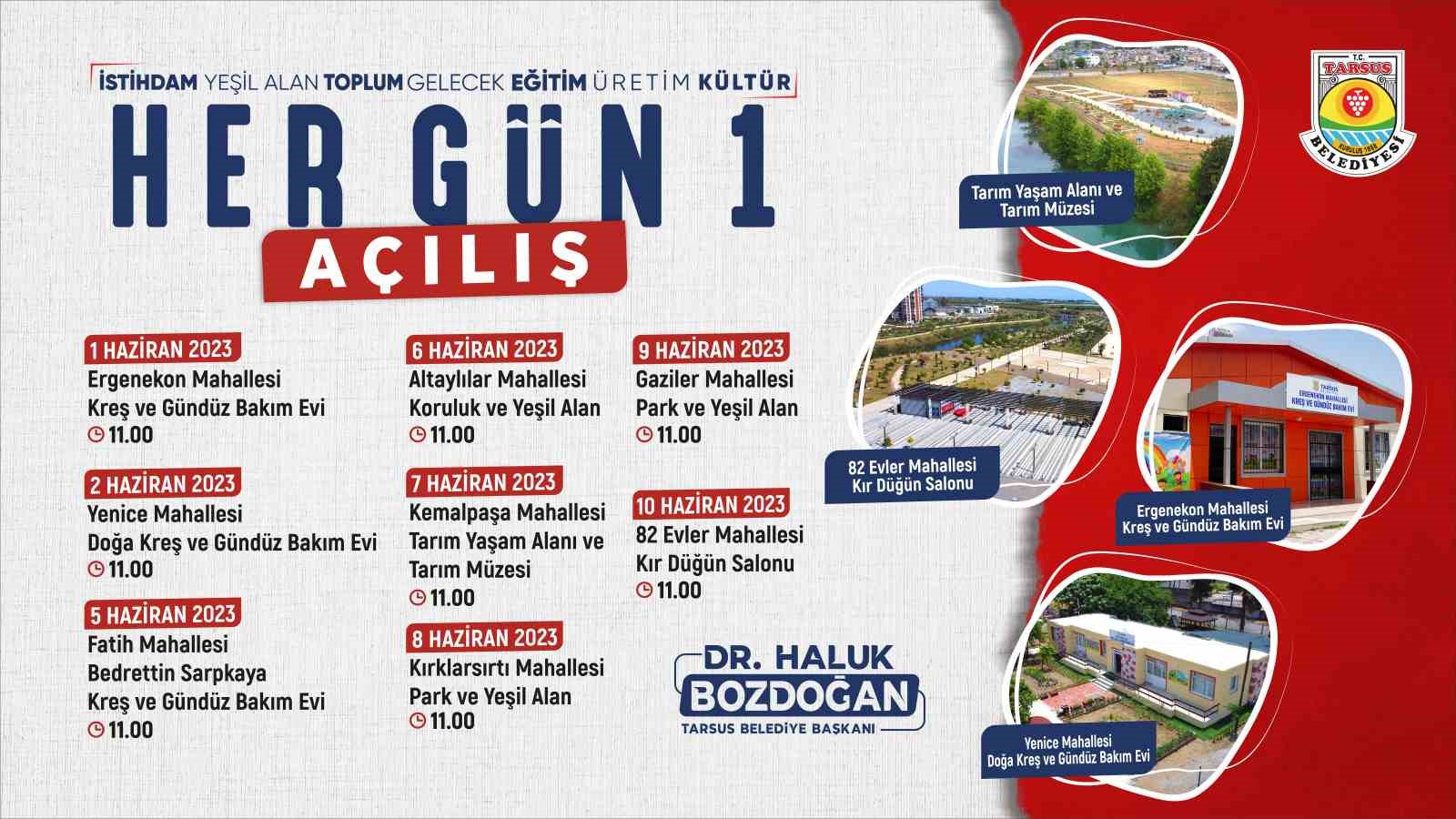 MERSİN'İN TARSUS İLÇE BELEDİYESİ, KENTE KAZANDIRDIĞI ESERLERİ AÇMAYA HAZIRLANIYOR. BELEDİYE