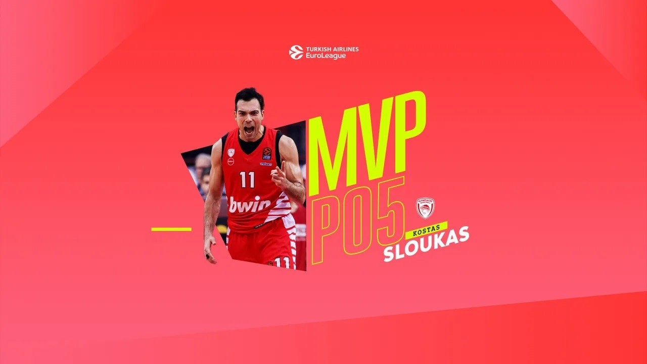 THY EUROLEAGUE PLAY-OFF 5. MAÇLARIN EN DEĞERLİ OYUNCUSU (MVP) OLYMPİAKOS'UN