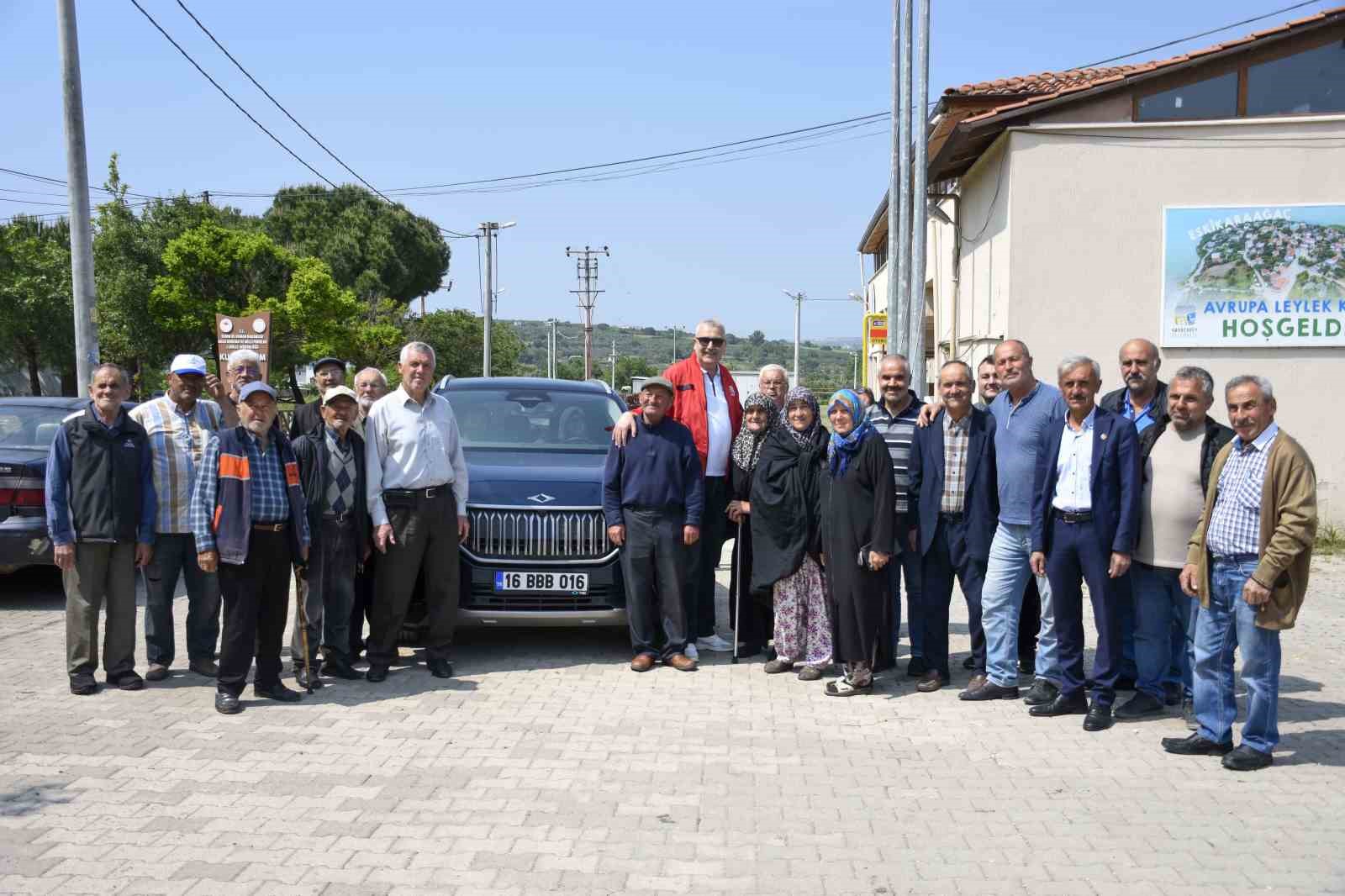 ALİ ÖZKAN LEYLEK KÖYÜNE TOGG İLE GELDİ