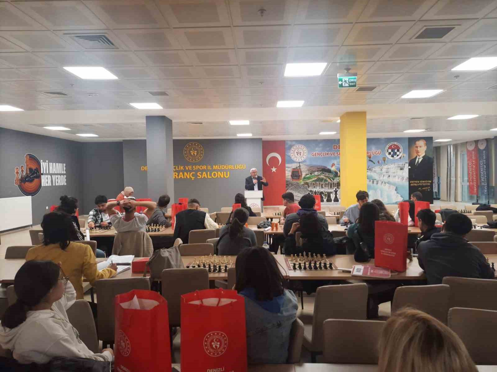 DENİZLİ’NİN EV SAHİPLİĞİNDE YAPILAN 38. KREDİ YURTLAR GENEL MÜDÜRLÜĞÜ SATRANÇ