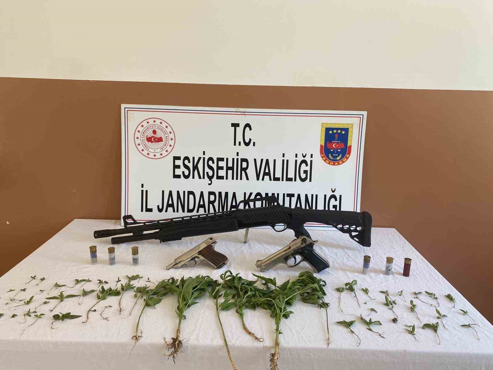 ESKİŞEHİR’DE YASA DIŞI ŞEKİLDE ESRAR YETİŞTİRDİĞİ TESPİT EDİLEN BİR ŞAHSIN