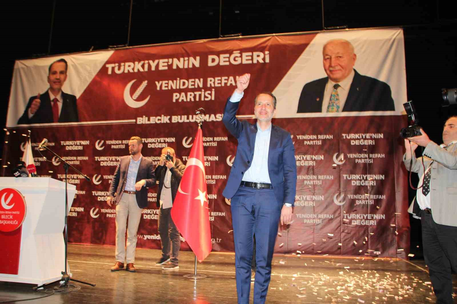 YENİDEN REFAH PARTİSİ GENEL BAŞKANI FATİH ERBAKAN BİLECİK’TE KONUŞTU