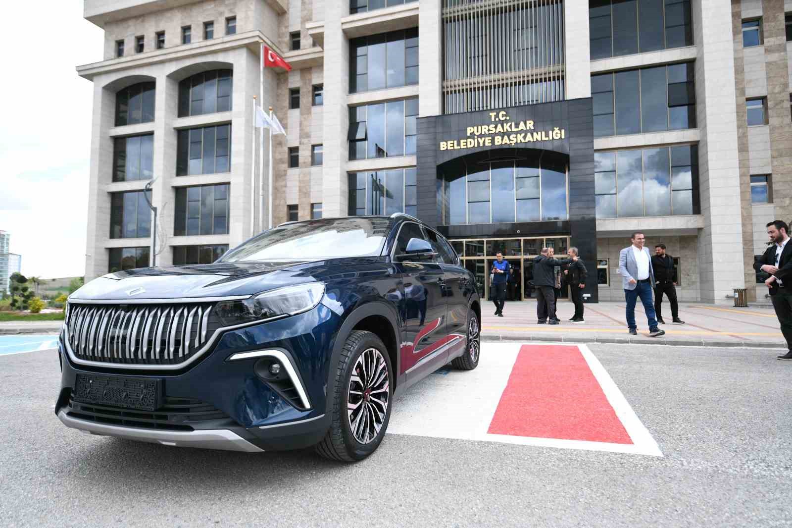 "GEMLİK" RENKLERİNDEKİ TOGG T10X MODEL OTOMOBİL ANKARA PURSAKLAR HALKININ BEĞENİSİNE