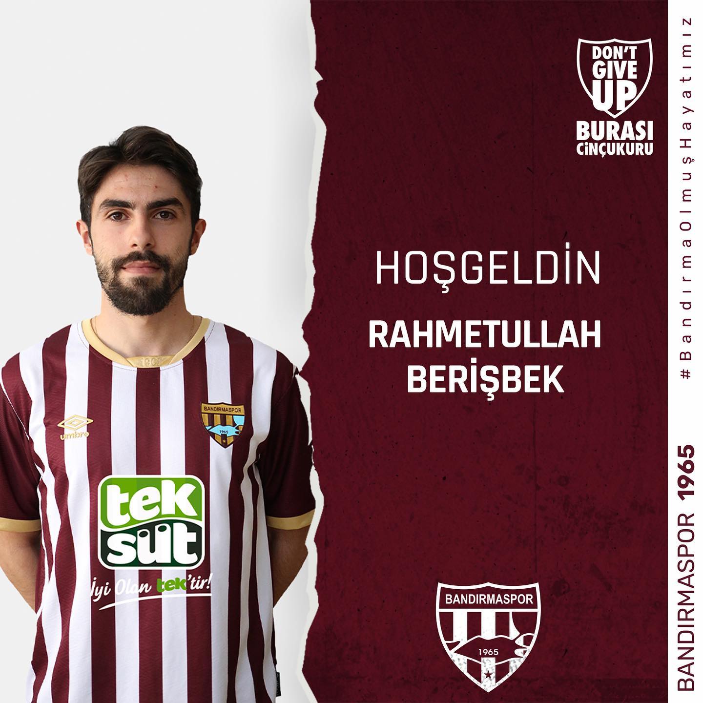 Bandırmaspor, Orta Saha oyuncusu Rahmetullah Berişbek ile 3 yıllık anlaşma