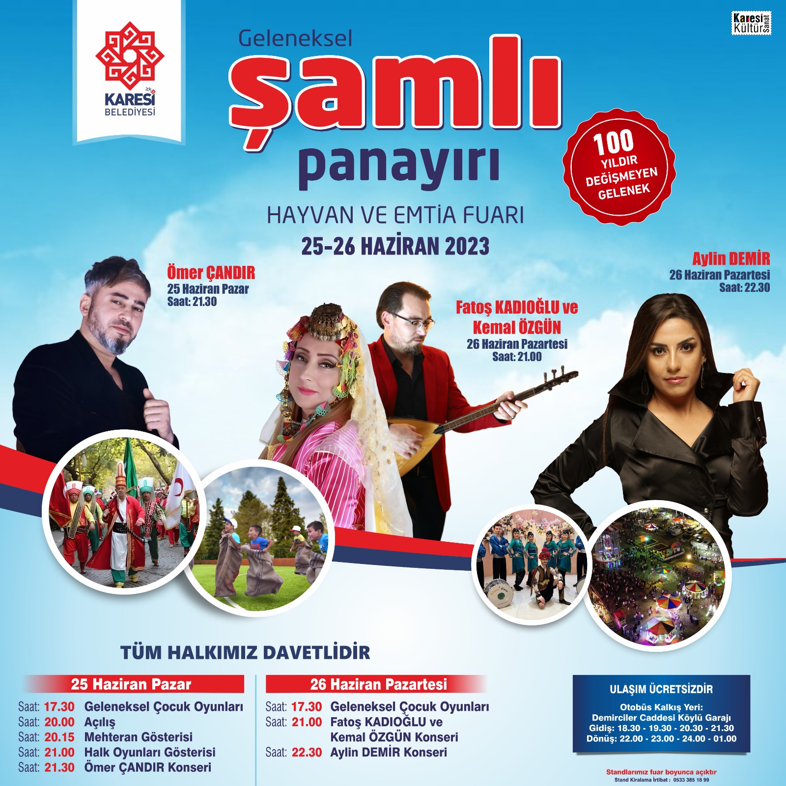 Karesi’nin kırsal Şamlı Mahallesi’nde yaklaşık bir asırdır devam eden panayır