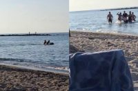 Sakarya’nın Karasu ilçesinde çevreyi rahatsız ettiği öne sürülen kişi, denizin