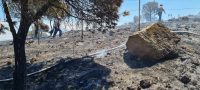 Ayvalık ilçe merkezinde kırsal alanda çıkan örtü yangınına karadan ve