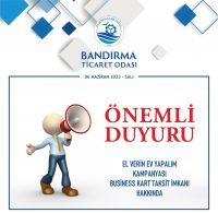 Bandırma Ticaret Odası, Türkiye Odalar ve Borsalar Birliği (TOBB) iş