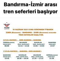 2 yıl önce yol çalışması nedeniyle kaldırılan Bandırma-İzmir tren seferleri
