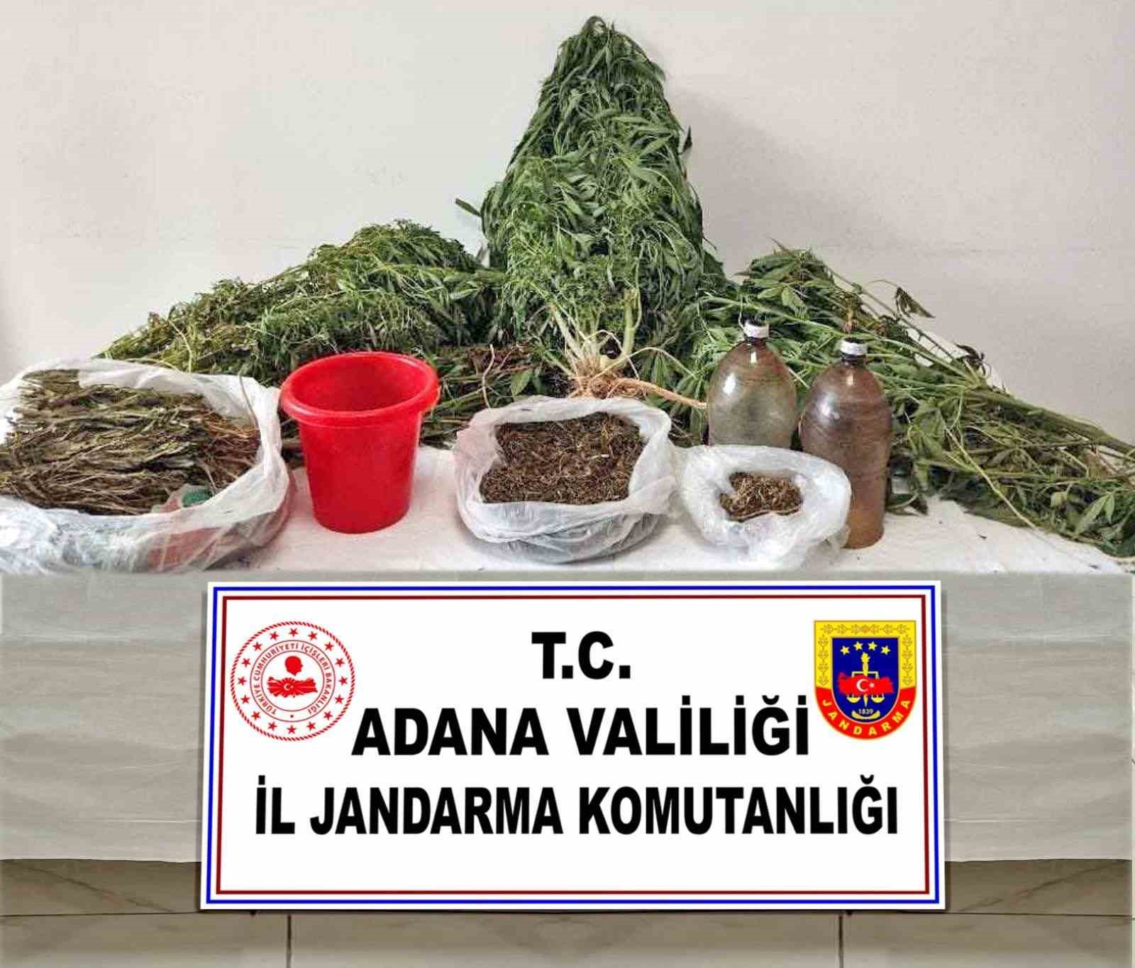ADANA'DA JANDARMA EKİPLERİ TARAFINDAN UYUŞTURUCU İLE MÜCADELE ÇERÇEVESİNDE YAPILAN ÇALIŞMADA