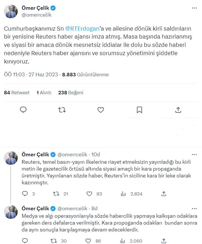 AK PARTİ GENEL BAŞKAN YARDIMCISI VE PARTİ SÖZCÜSÜ ÖMER ÇELİK,