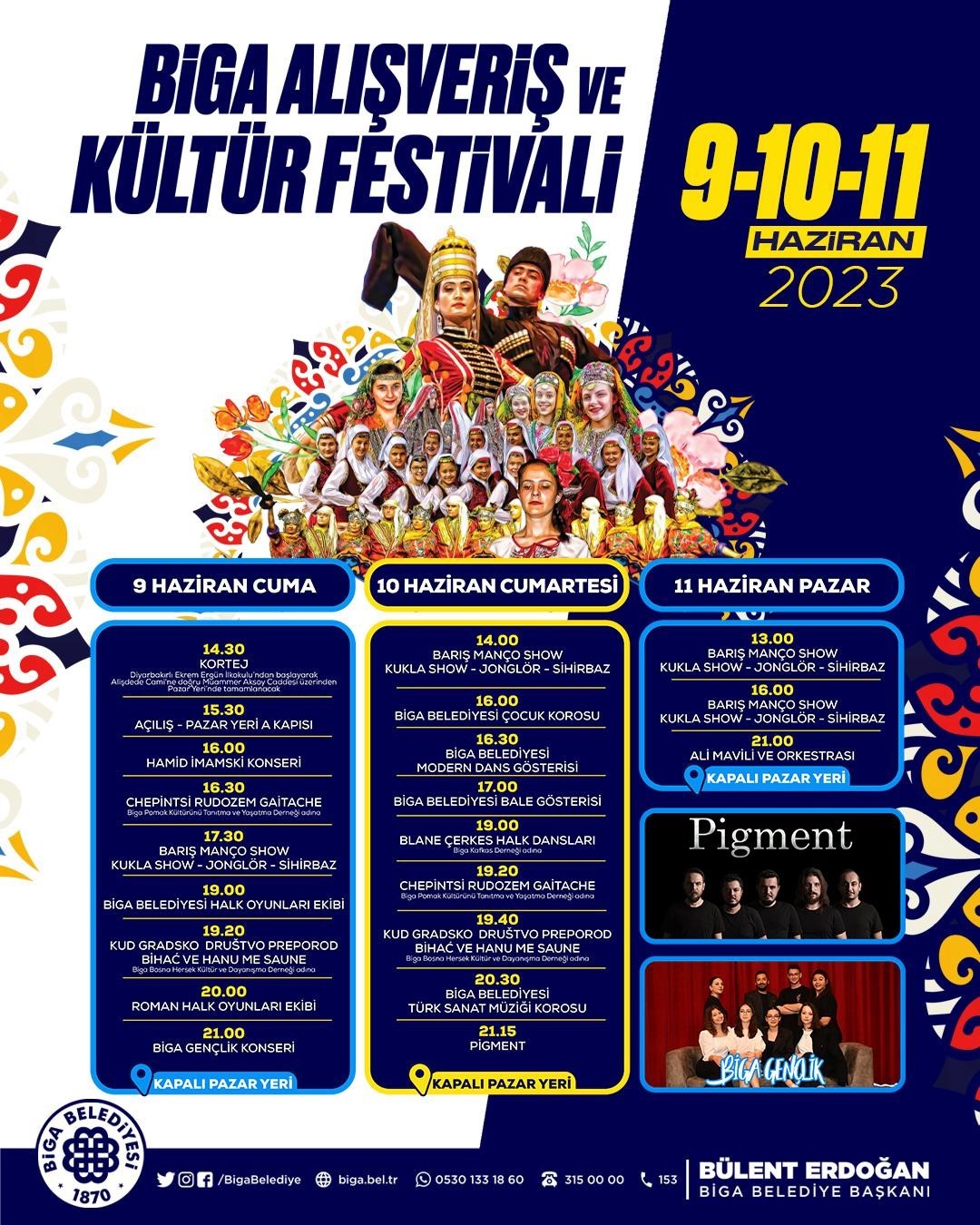 ÇANAKKALE'NİN BİGA İLÇESİNDE, BİGA ALIŞVERİŞ VE KÜLTÜR FESTİVALİ BUGÜN BAŞLIYOR.