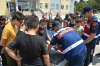 BİGADİÇ'TE ÖĞRENCİLER İLE JANDARMA İLE BULUŞTU