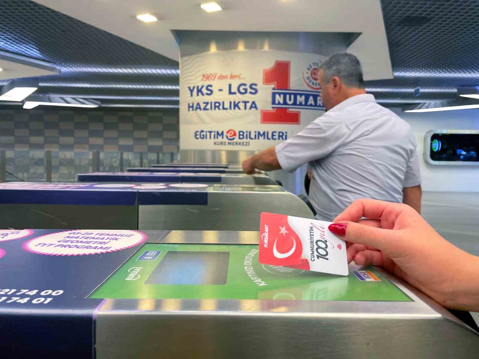 BÜYÜKŞEHİR BELEDİYESİ, KENT İÇİ ULAŞIMDA KULLANILAN BURSAKART’I, CUMHURİYET’İN 100’ÜNCÜ YILINA