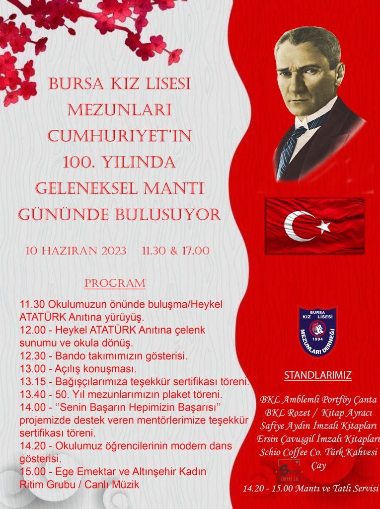 BURSA KIZ LİSESİ, CUMHURİYET’İN YÜZÜNCÜ YILINDA, GELENEKSEL MANTI GÜNÜNDE BULUŞUYOR.