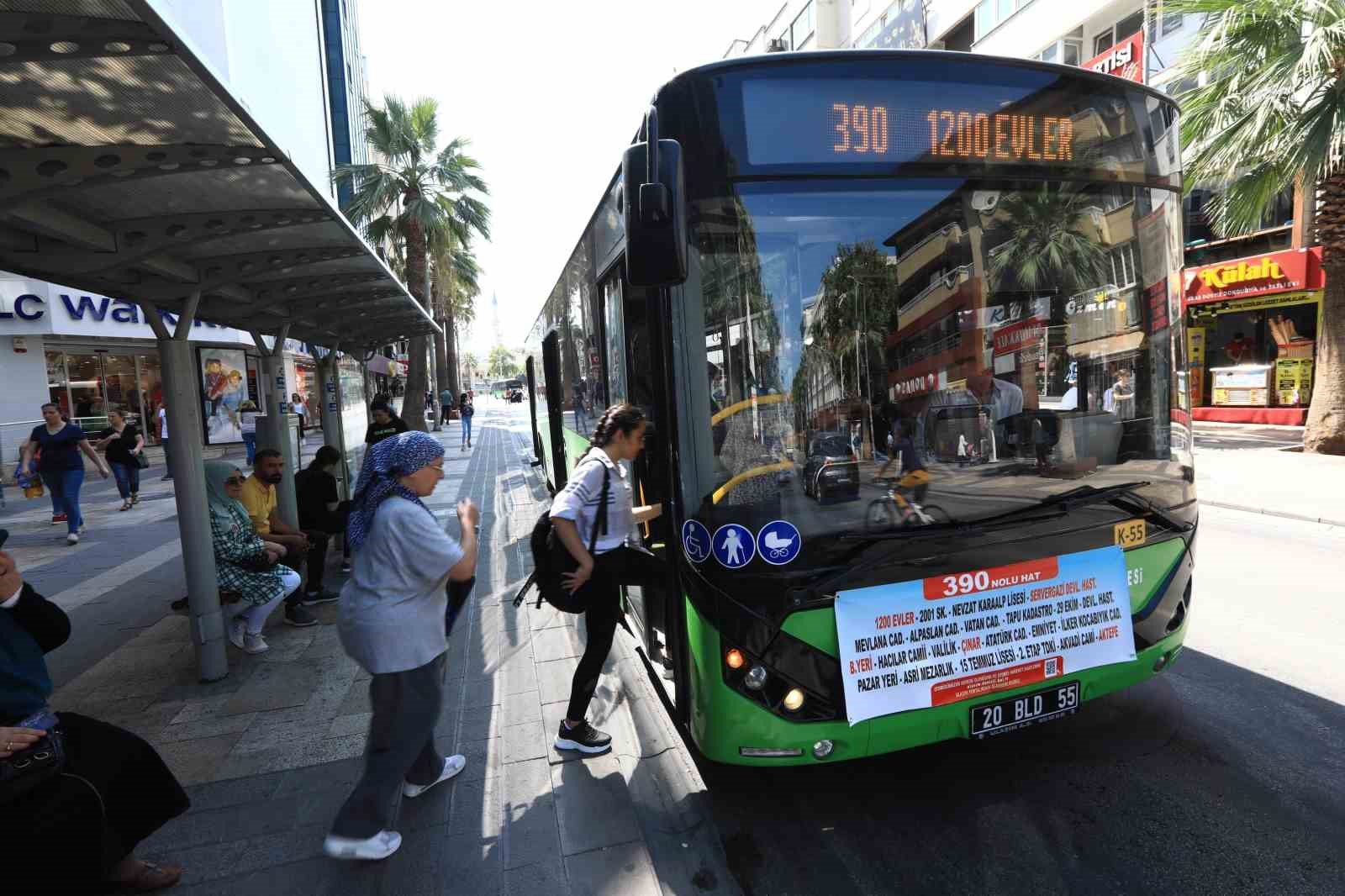 DENİZLİ BÜYÜKŞEHİR BELEDİYE OTOBÜSLERİ HAFTA SONU YÜKSEKÖĞRETİM KURUMLARI SINAVI (YKS)'YE