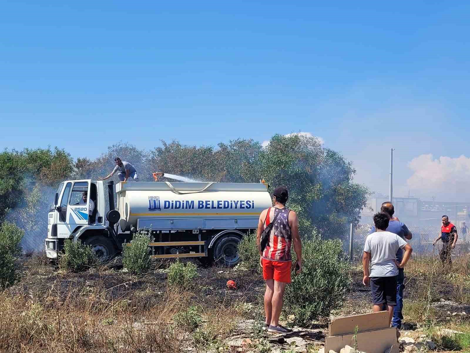 DİDİM’DE SANAYİDE ÇIKAN YANGIN KORKUTTU