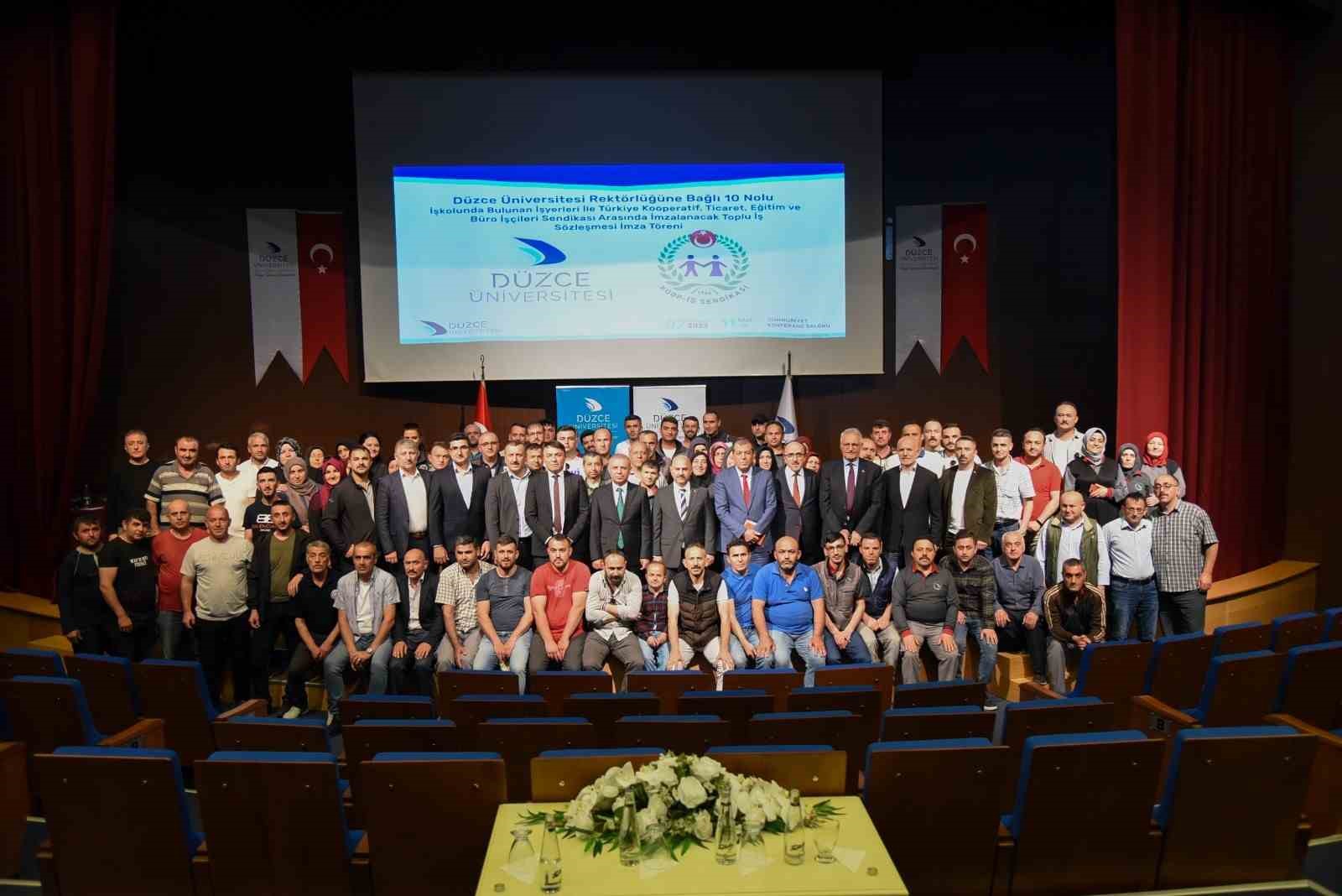 DÜZCE ÜNİVERSİTESİ İLE TÜRKİYE KOOPERATİF, TİCARET, EĞİTİM VE BÜRO İŞÇİLERİ
