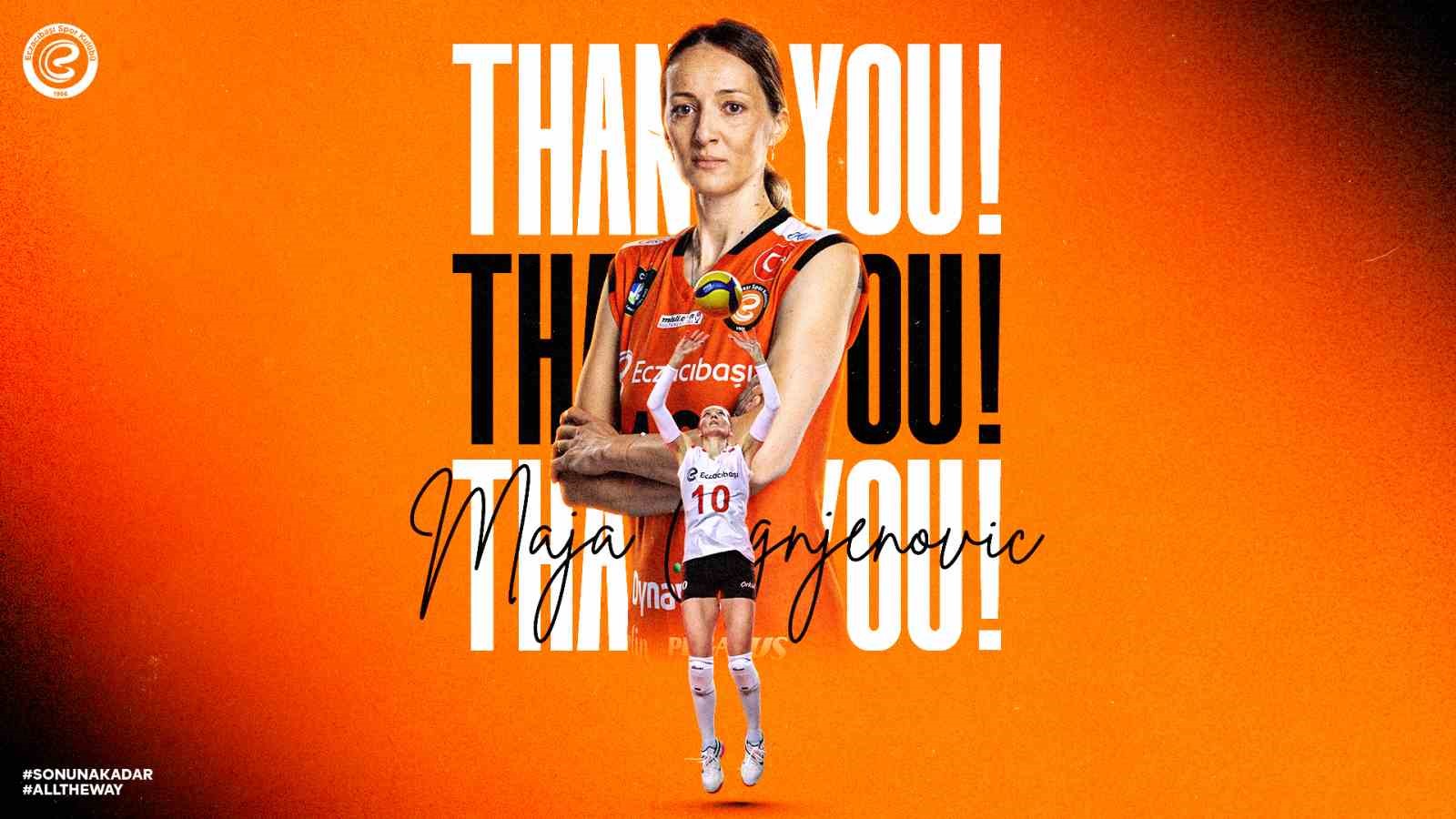 ECZACIBAŞI DYNAVİT, TAKIMDAN AYRILAN SIRP VOLEYBOLCU MAJA OGNJENOVİC İÇİN TEŞEKKÜR