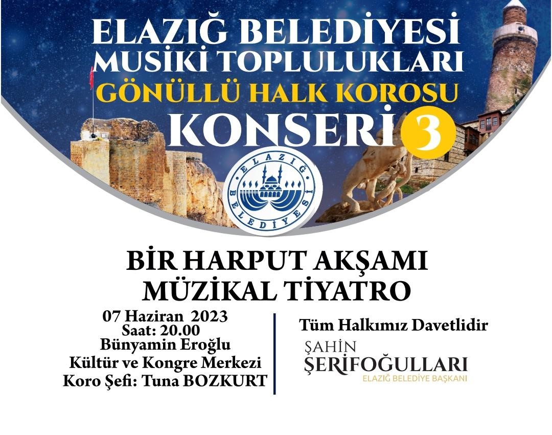 ELAZIĞ BELEDİYESİ GÖNÜLLÜ HALK KOROSU, SANATSEVERLERLE BULUŞACAK