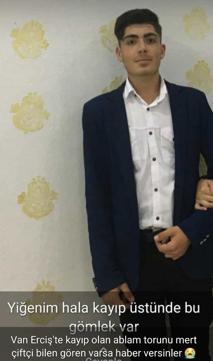 DİYARBAKIR'A GİDEN ERCİŞLİ 16 YAŞINDAKİ ÇOCUKTAN 2 GÜNDÜR HABER ALINAMIYOR.