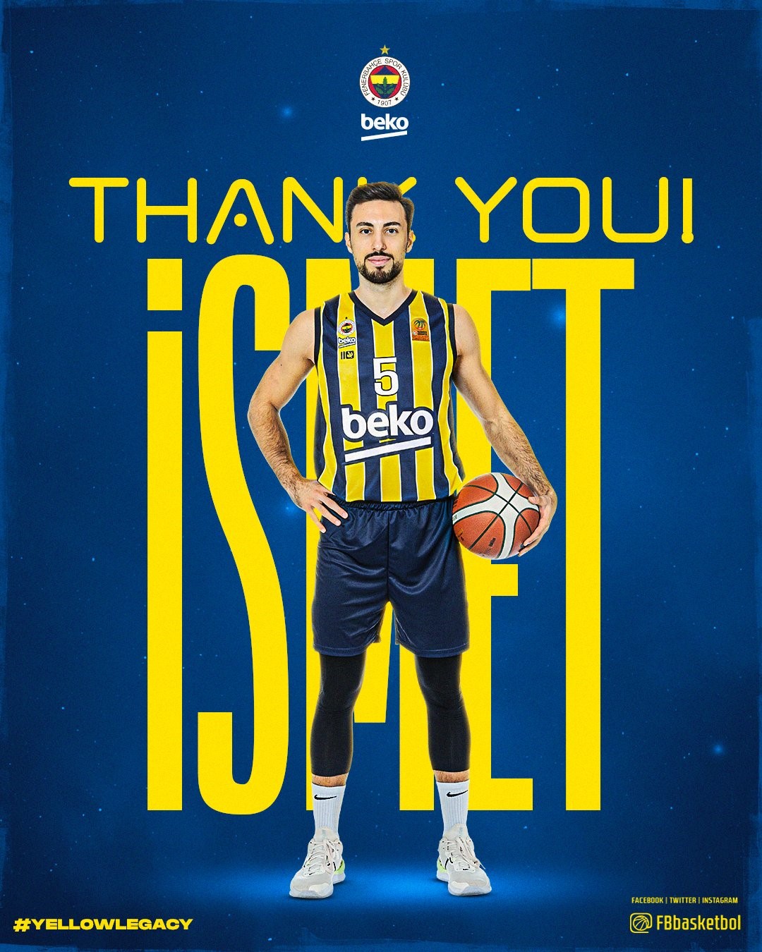 FENERBAHÇE ERKEK BASKETBOL TAKIMI, OYUN KURUCU İSMET AKPINAR İLE YOLLARIN