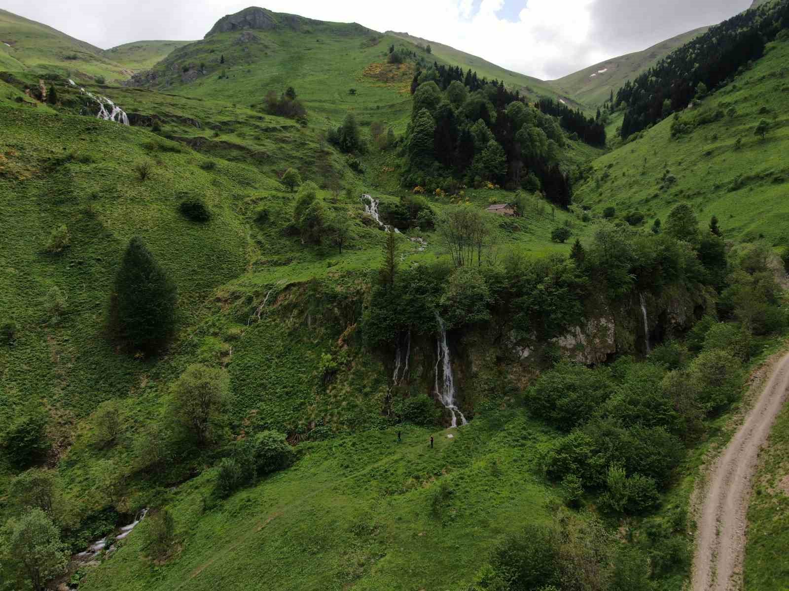 TRABZON’UN MAÇKA İLÇESİNDE YÖRE SAKİNLERİNDEN BAŞKA KİMSENİN BİLMEDİĞİ HAMSİKÖY’ÜN ŞELALELERİ