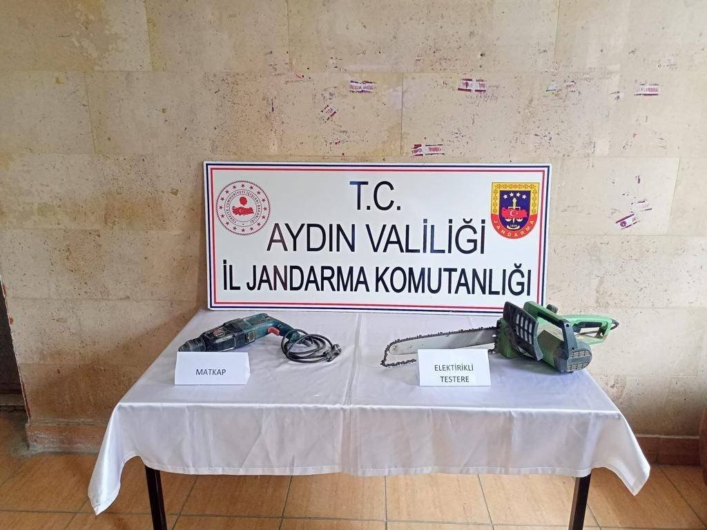 AYDIN'IN ÇİNE İLÇESİNDE BİR EVİN DEPOSUNDAN ÇALINAN ELEKTRİKLİ TESTERE VE