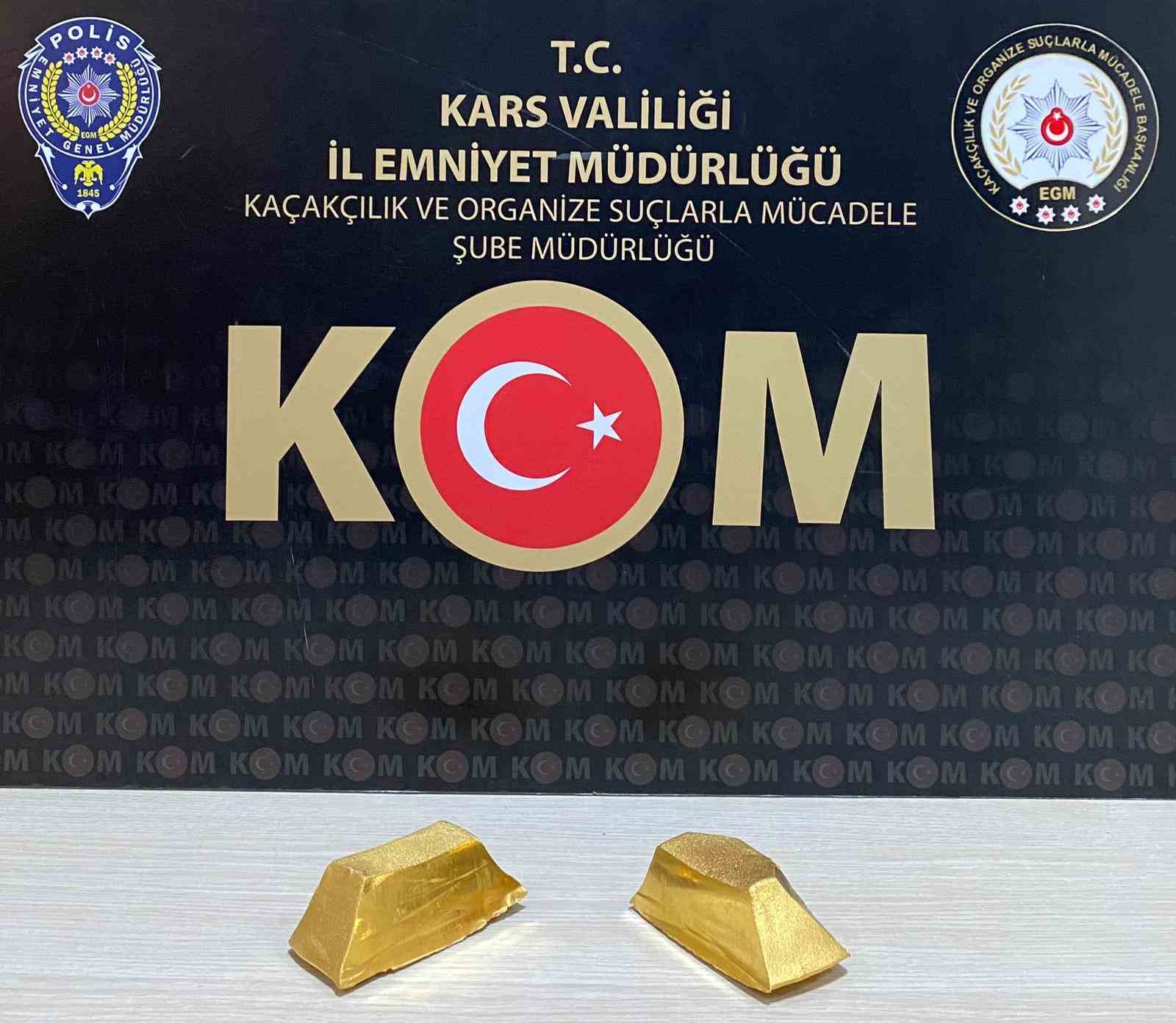 KARS’TA 3,5 KİLO ALTIN ELE GEÇİRİLDİ(KARS-İHA)