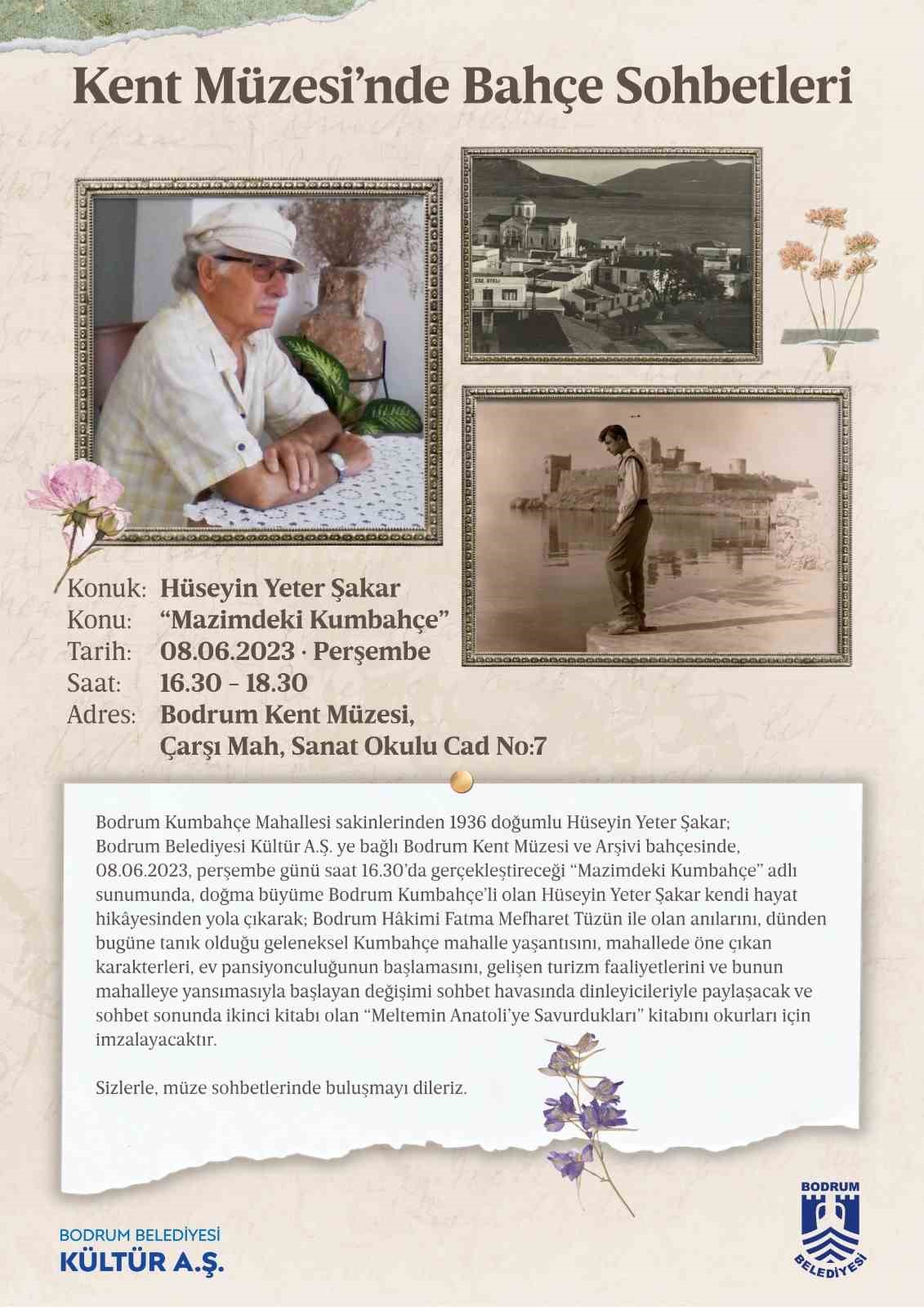 KENT MÜZESİ BAHÇE SOHBETLERİ BAŞLIYOR