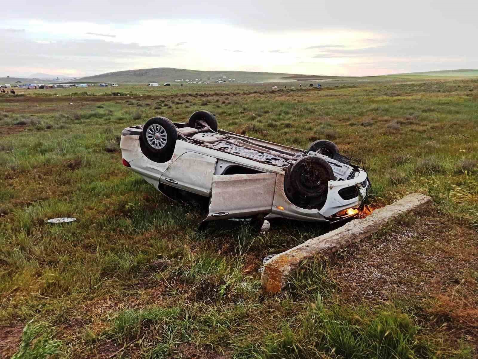 KONYA'NIN KULU İLÇESİNDE KONTROLDEN ÇIKAN OTOMOBİLİN TAKLA ATMASI SONUCU MEYDANA