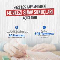 LGS KAPSAMINDA 4 HAZİRAN'DA GERÇEKLEŞTİRİLEN MERKEZİ SINAV SONUÇLARI, MİLLİ EĞİTİM
