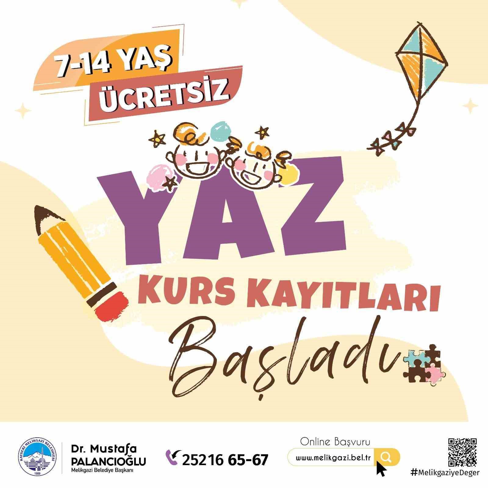 MELİKGAZİ BELEDİYESİ TARAFINDAN ÇOCUKLARIN YAZ TATİLLERİNİ VERİMLİ GEÇİRMELERİ İÇİN MELMEK