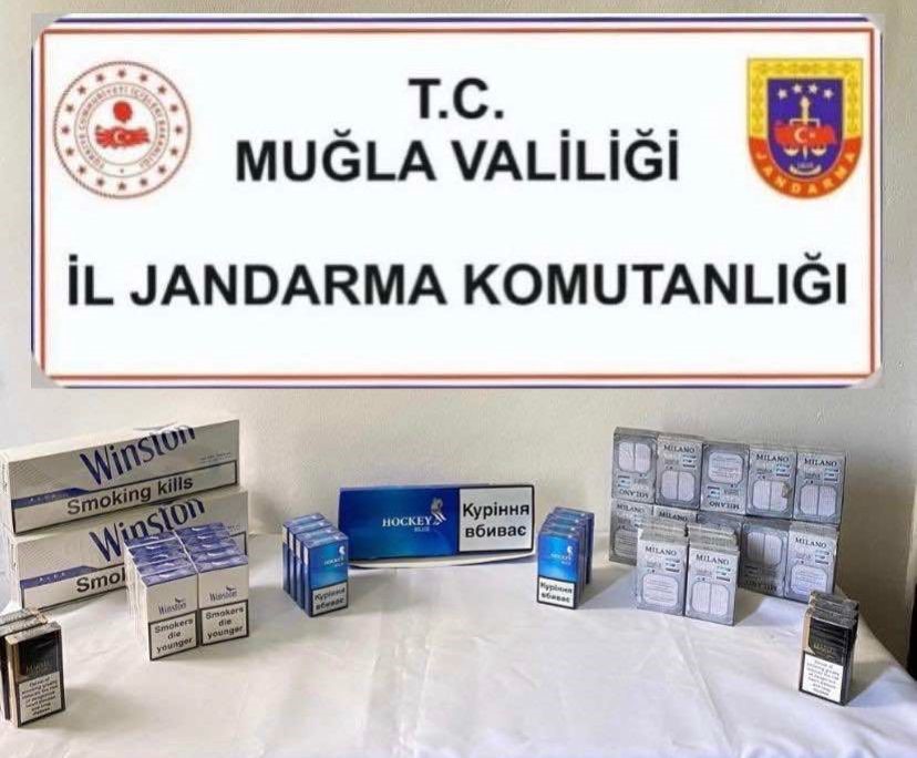 MUĞLA’NIN MENTEŞE İLÇESİNE BAĞLI KÖTEKLİ MAHALLESİNDE JANDARMA EKİPLERİNİN DÜZENLEDİĞİ KAÇAK