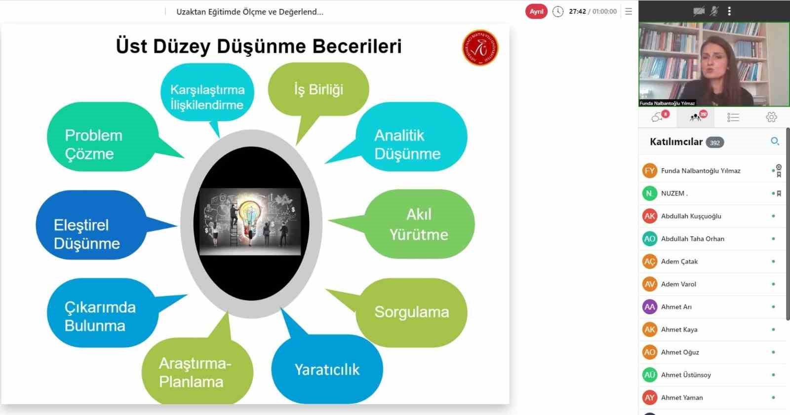 NEVŞEHİR HACI BEKTAŞ VELİ ÜNİVERSİTESİ AKADEMİK PERSONELİNE YÖNELİK “UZAKTAN EĞİTİMDE