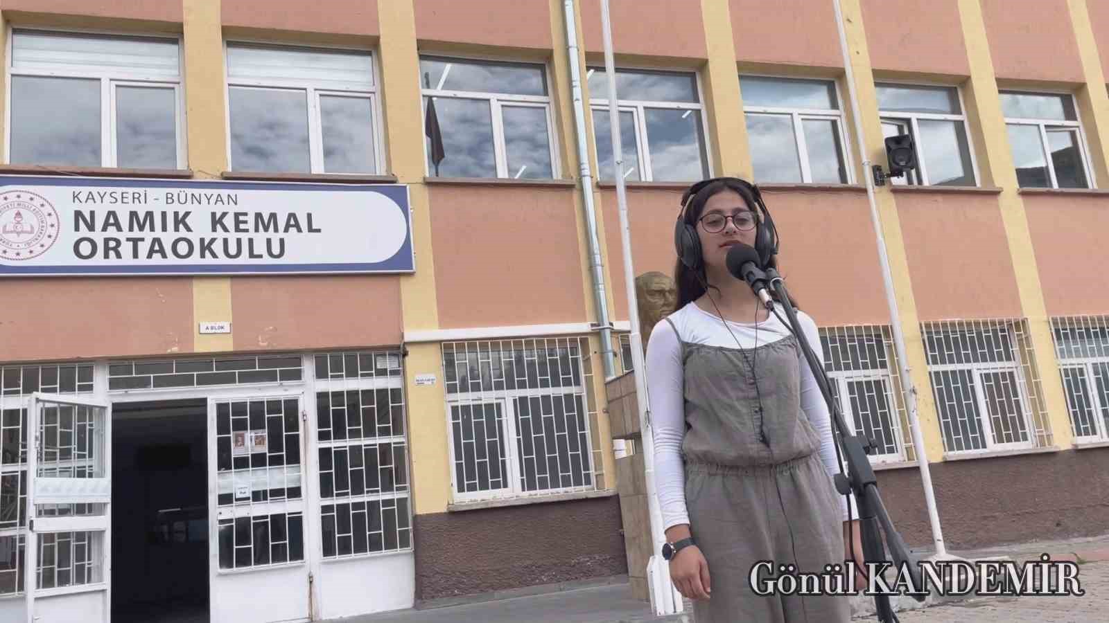 BÜNYAN NAMIK KEMAL ORTAOKULU YÖNETİCİSİ, ÖĞRETMENLERİ VE ÖĞRENCİLERİ BÜNYAN YÖRESİ