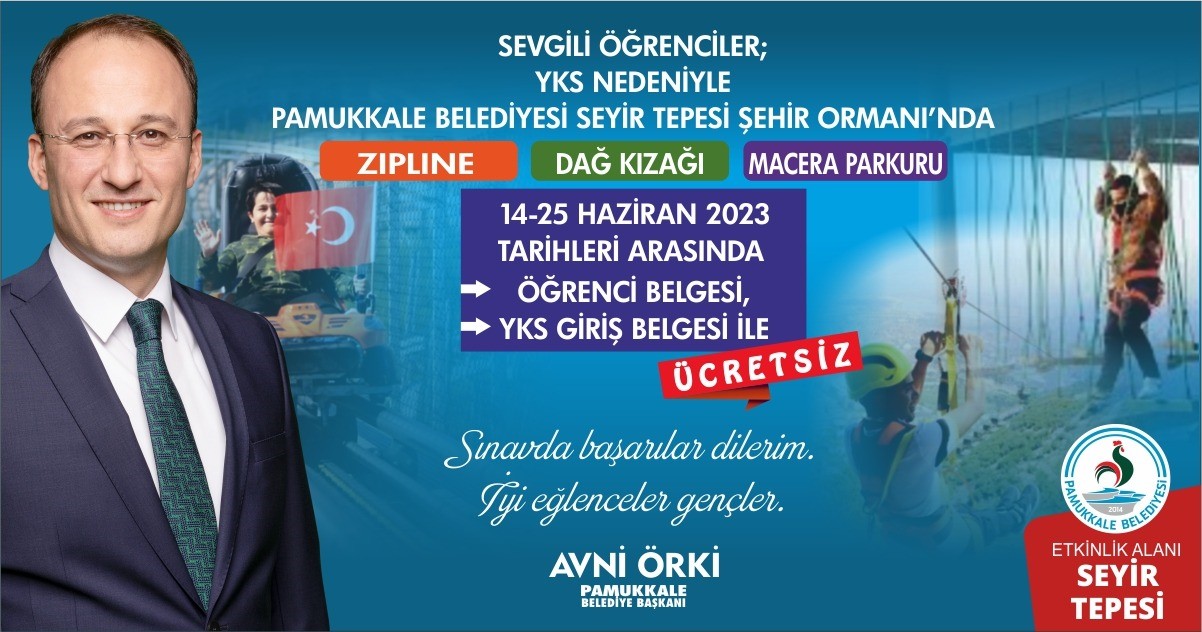 PAMUKKALE BELEDİYESİ’NDEN YKS’YE GİRECEK GENÇLERE SINAV STRESİNİ ATABİLECEK EĞLENCELİ BİR