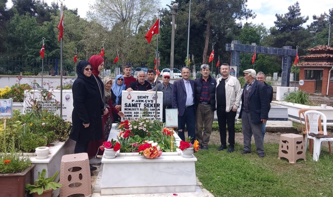 SAMSUN'UN BAFRA İLÇESİNDE ŞEHİT PİYADE UZMAN ÇAVUŞ 2. YILINDA KABRİ