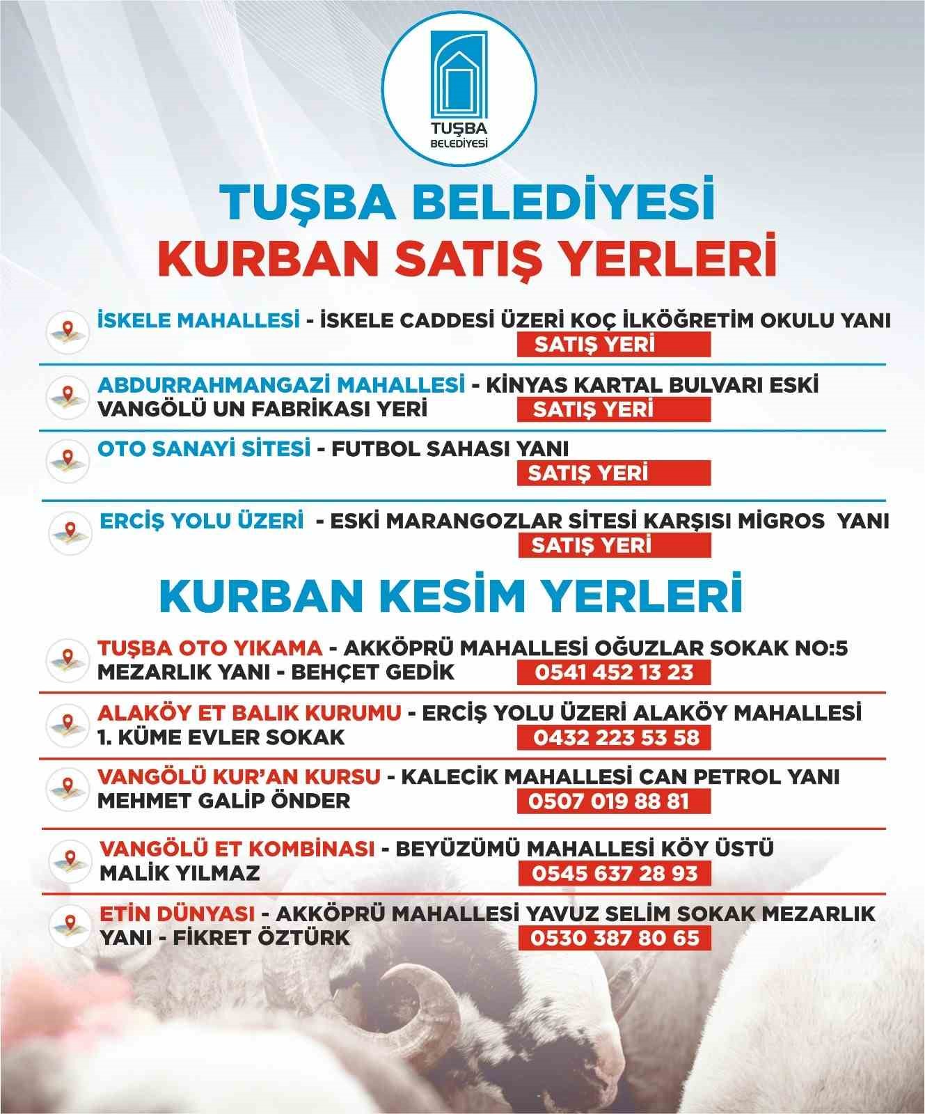 VAN’IN TUŞBA BELEDİYESİ, YAKLAŞAN KURBAN BAYRAMI ÖNCESİ VATANDAŞLARIN KURBANLIKLARINI SAĞLIKLI