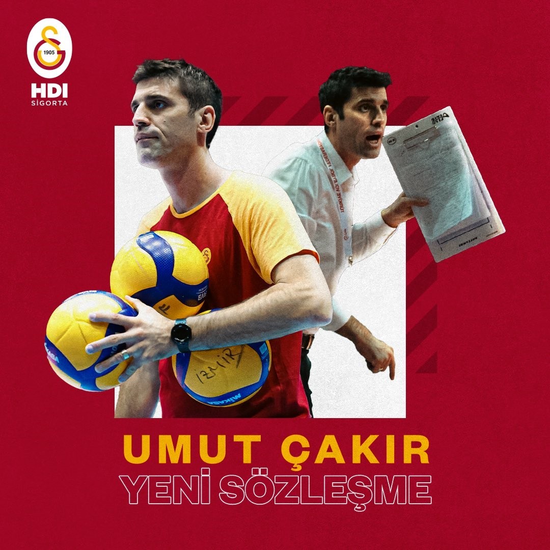 GALATASARAY HDI SİGORTA ERKEK VOLEYBOL TAKIMI, BAŞANTRENÖR UMUT ÇAKIR'IN SÖZLEŞMESİNİ