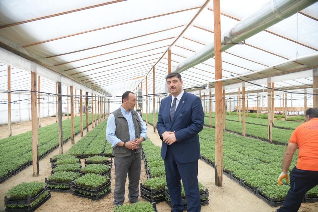 KAHRAMANKAZAN BELEDİYE BAŞKANI SERHAT OĞUZ, TERMAL ÜRETİM TESİSİ’NDE ÜRETİLEN ATA
