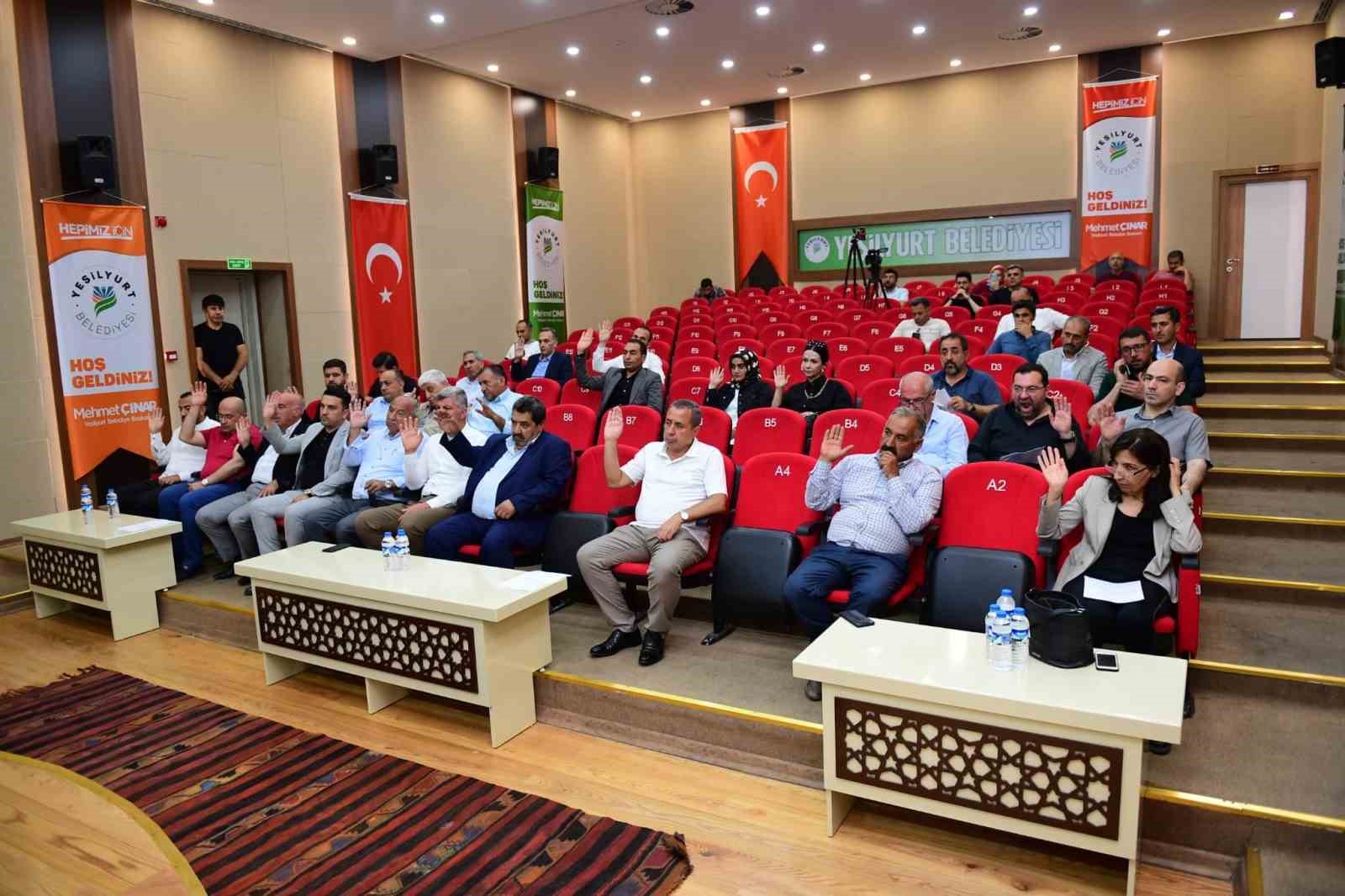 YEŞİLYURT BELEDİYE BAŞKANI MEHMET ÇINAR BAŞKANLIĞINDA TOPLANARAK HAZİRAN AYI TOPLANTISINI