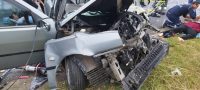 TEKİRDAĞ’IN ÇORLU İLÇESİNDE YOLCU OTOBÜSÜYLE OTOMOBİLİN ÇARPIŞMASI SONUCU MEYDANA GELEN