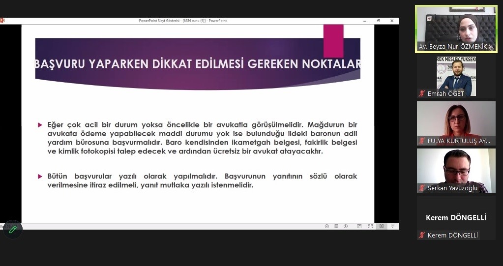 ZBEÜ DEVREK KAMPÜSÜNDE ‘KADINA YÖNELİK ŞİDDETLE MÜCADELEDE YASAL DÜZENLEMELER’ BAŞLIKLI