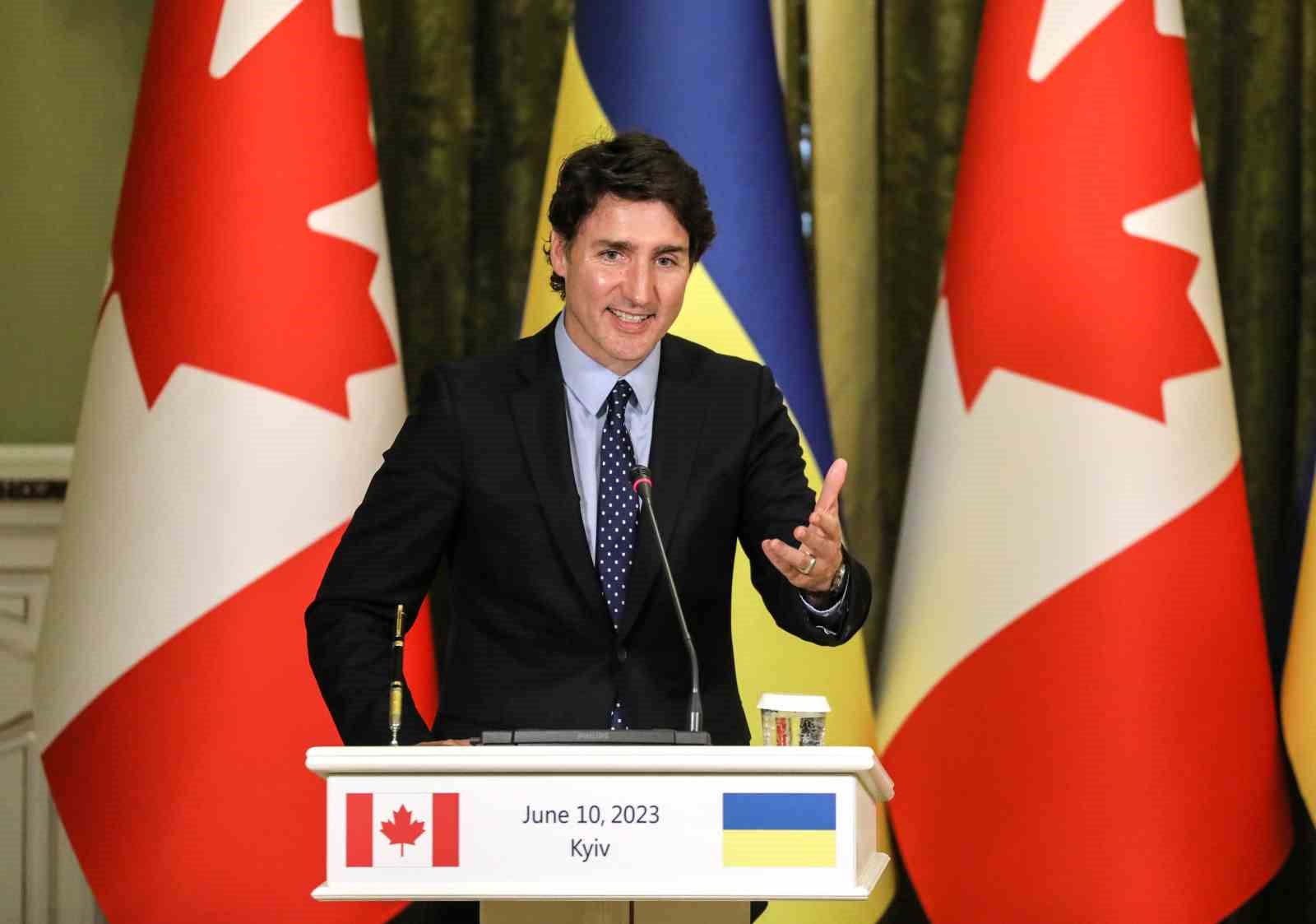UKRAYNA DEVLET BAŞKANI VLADİMİR ZELENSKİY, KİEV’DE KANADA BAŞBAKANI JUSTİN TRUDEAU