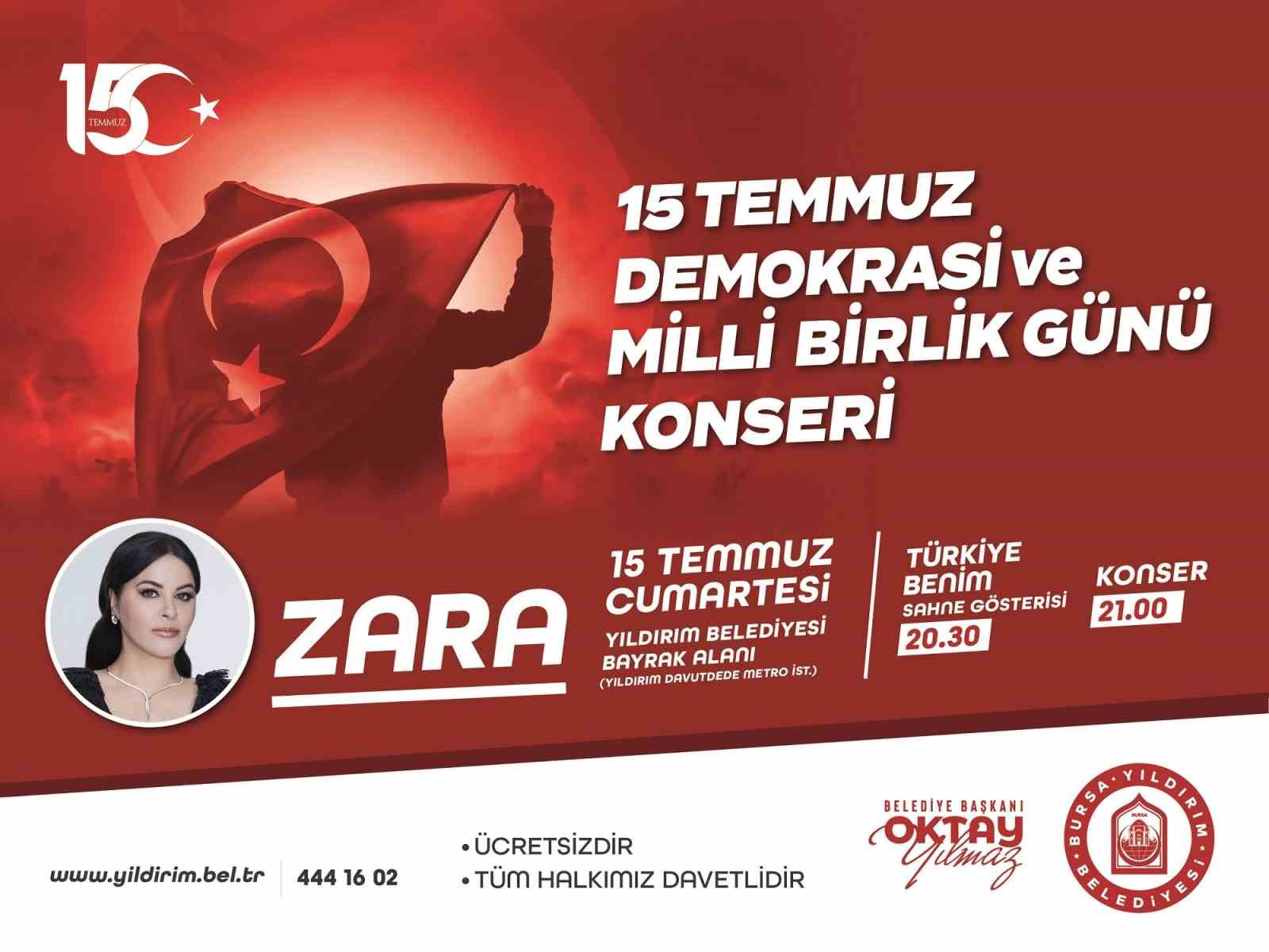 YILDIRIM BELEDİYESİ, 15 TEMMUZ DEMOKRASİ VE MİLLİ BİRLİK GÜNÜ’NÜ DÜZENLEYECEĞİ