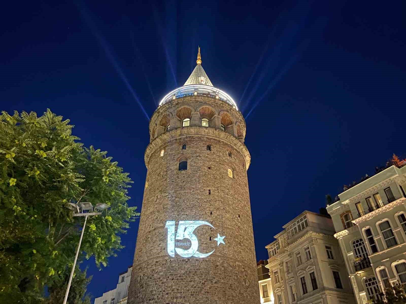 İSTANBUL’UN SİMGE YAPILARINDAN GALATA KULESİ’NE CUMHURBAŞKANLIĞI İLETİŞİM BAŞKANLIĞI TARAFINDAN MAPPİNG